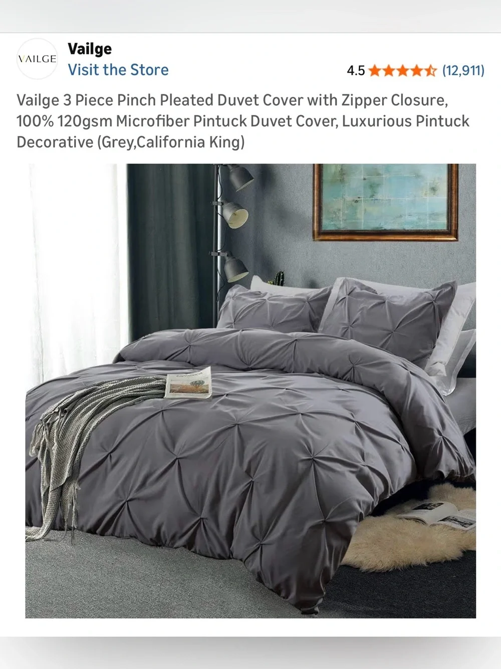 NIP California King Duvet Set